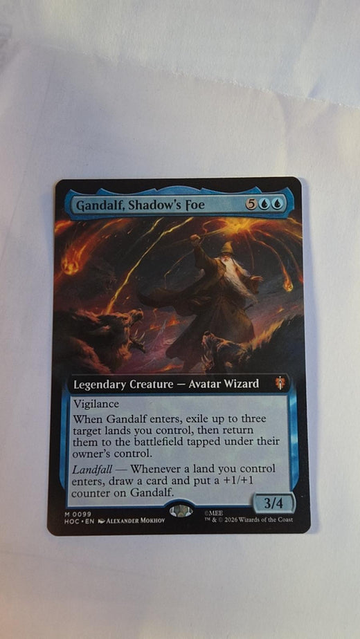 Gandalf, Shadow's Foe (Extended Art) #99 – The Hobbit – Magic: The Gathering – Near Mint