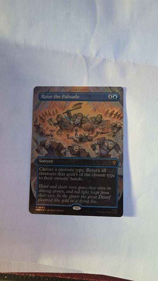 Raise the Palisade (Borderless) Surge Foil #58 – The Hobbit – Magic: The Gathering – Near Mint