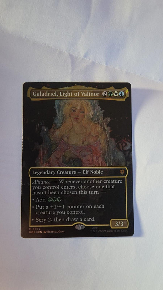 Galadriel, Light of Valinor (Borderless) Surge Foil #72 – The Hobbit – Magic: The Gathering – Near Mint