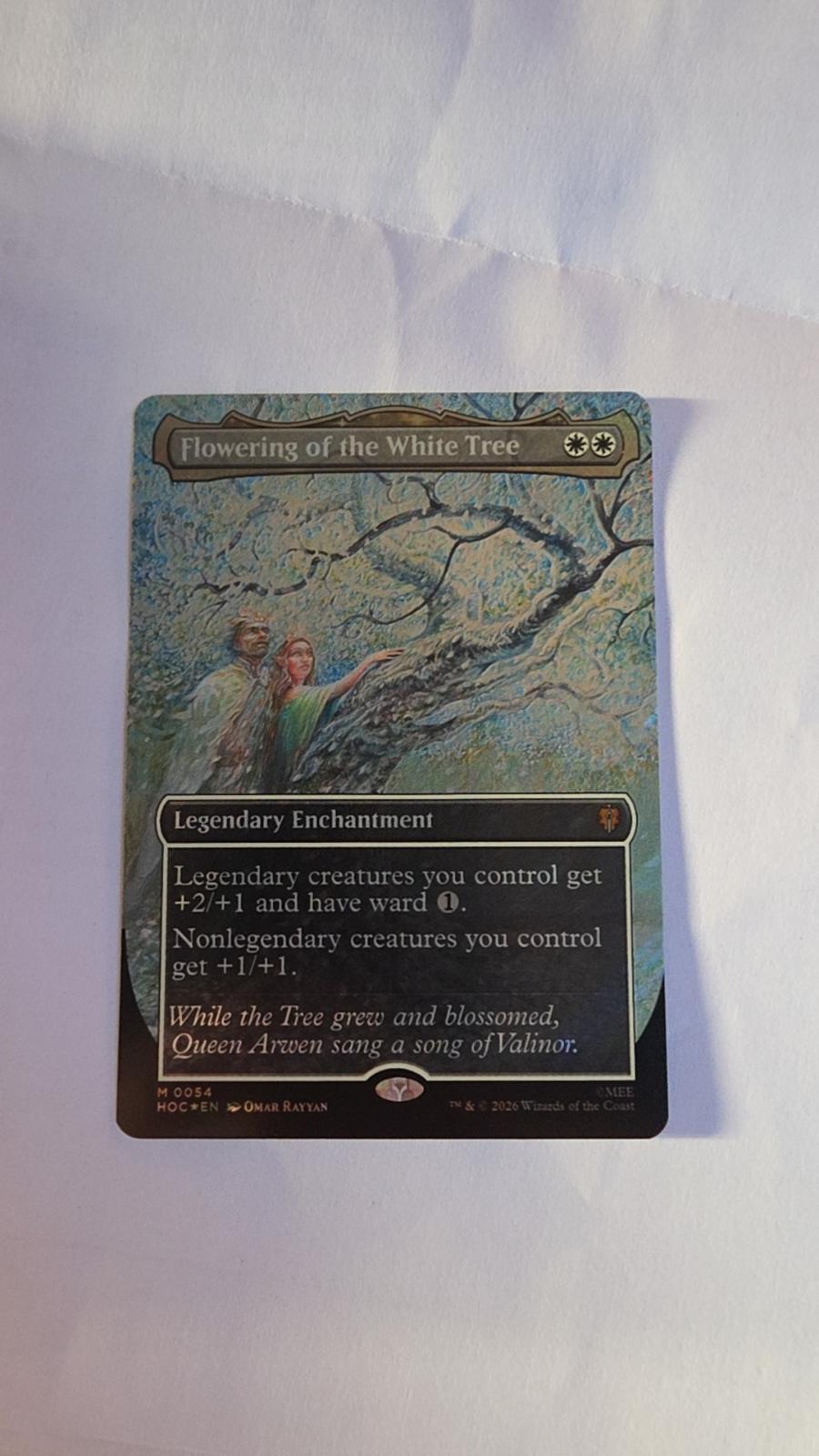 Flowering of the White Tree (Borderless) Surge Foil #54 – The Hobbit – Magic: The Gathering – Near Mint