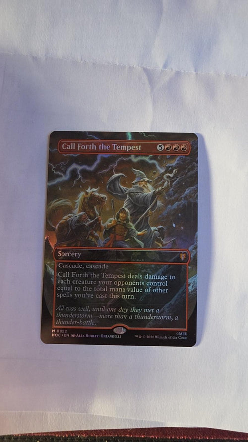 Call Forth the Tempest (Borderless) #22 – The Hobbit – Magic: The Gathering – Near Mint