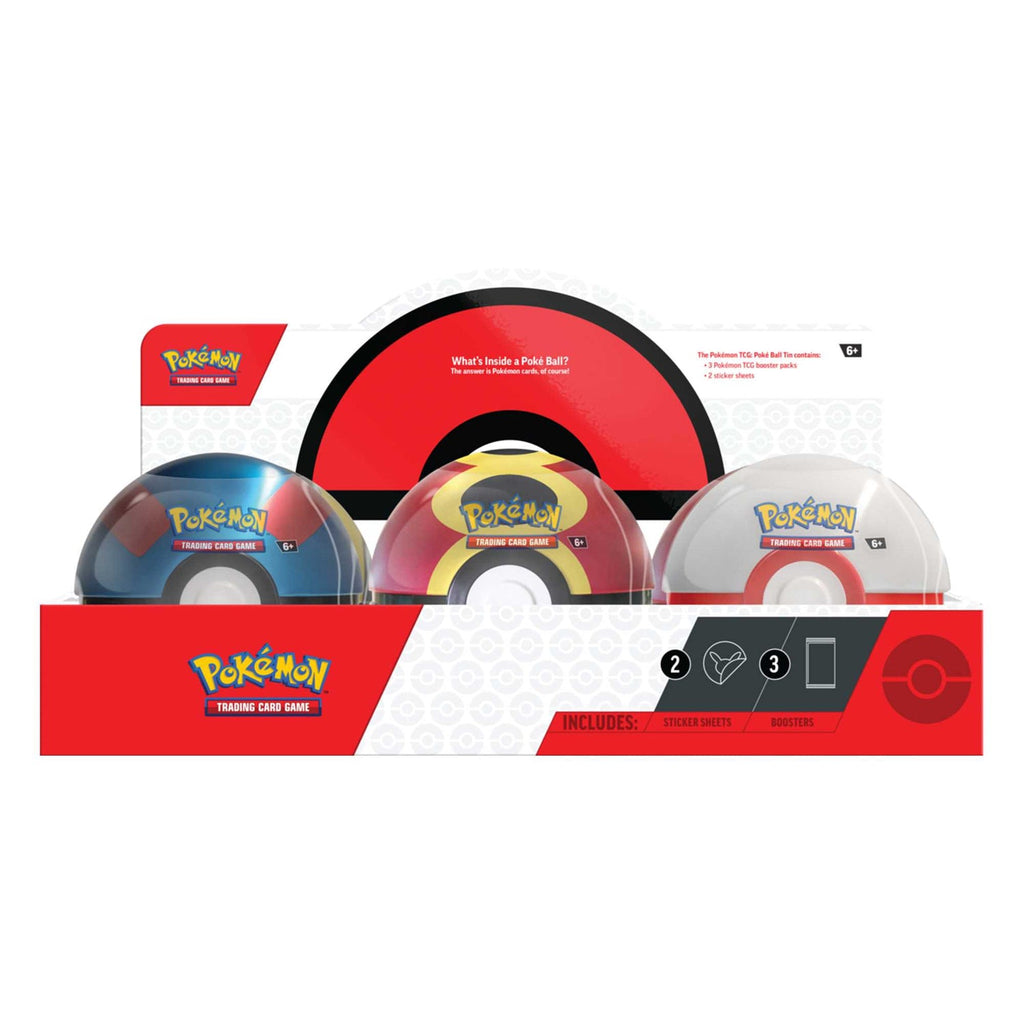 Pokémon TCG – Poké Ball Tin 3-Pack Bundle (Q4 2025)