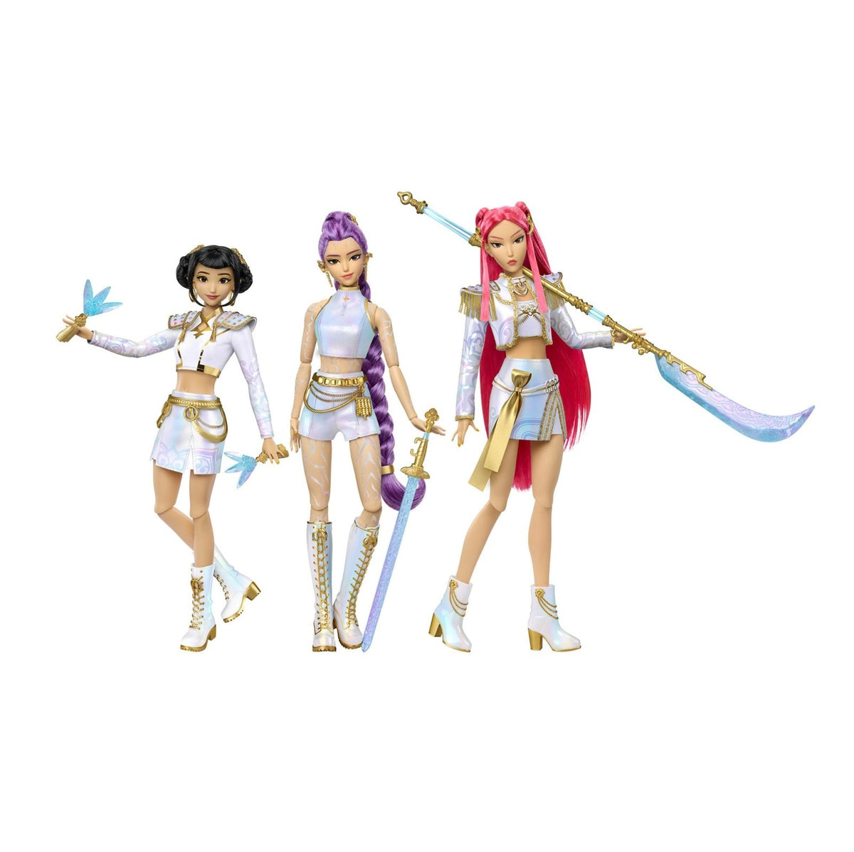 KPop Demon Hunters HUNTR/X Rumi, Mira & Zoey "What It Sounds Like" Doll 3-Pack – Mattel
