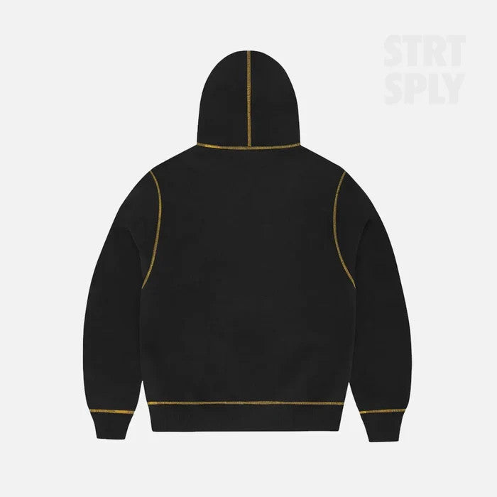 Corteiz RTW Alcatraz Contrast Hoodie – Black/Yellow
