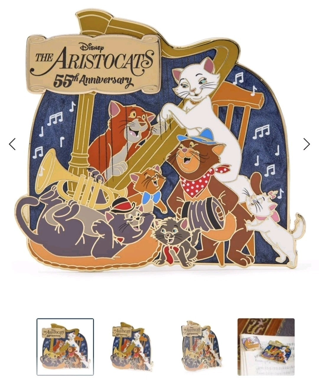 Disney The Aristocats 55th Anniversary Jumbo Pin – Limited Edition of 2,000
