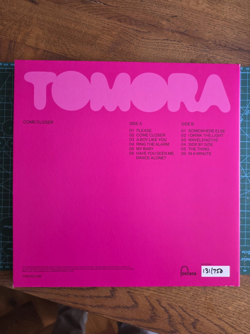 TOMORA – Come Closer Limited Edition Black & Pink Vinyl LP (Blood Records, /750)