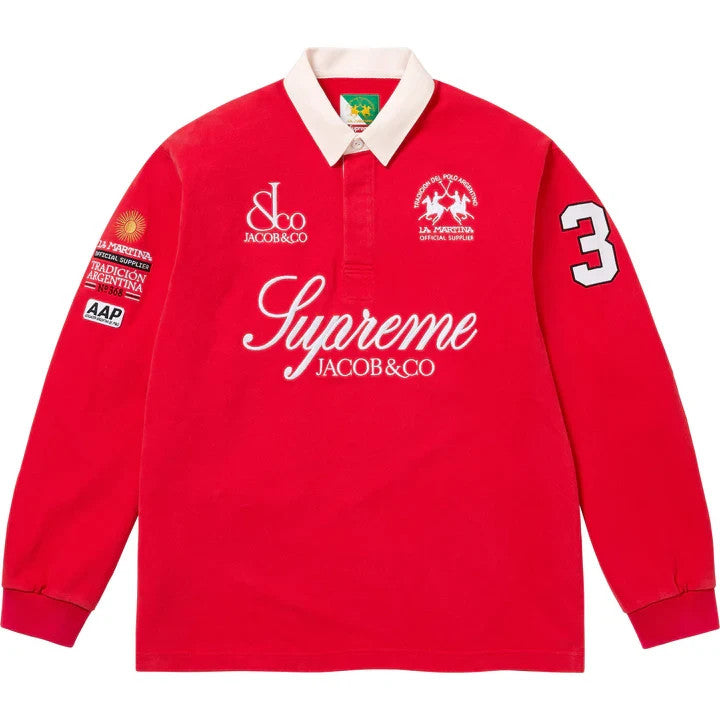Supreme x La Martina x Jacob & Co Rugby Shirt – Red